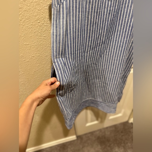 FORCYNTHIA Linen Blend Sleeveless Button Lagenlook Dress , size Large - Picture 5 of 7